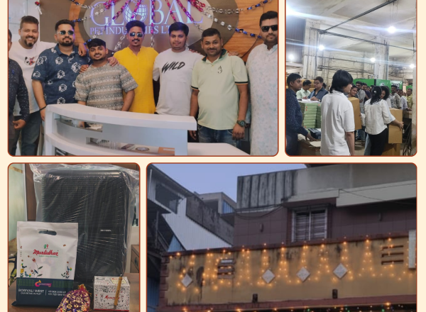 Orange & Yellow Simple Diwali Photo Collage (Portrait)